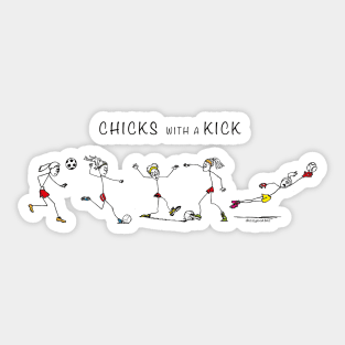 Football - Chicks with a Kick Sticker